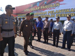 TNI-POLRI  Lamongan Disiagakan Jelang Pelantikan Presiden