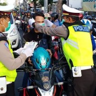 Satlantas Gresik Ingatkan Pemakaian Masker