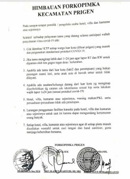 Prigen Zona Merah, Villa dan Kamaran di Tretes Pasuruan Malah Diimbau Tetap Buka