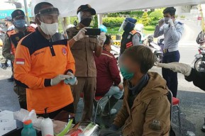 Dua ODP Terjaring Razia PSBB di Bundaran Waru