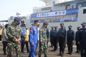 Lantamal V Gelar Apel Satgas Covid Angkutan Laut