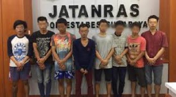 Pengeroyok Bercelurit Diamankan Jatanras Polrestabes Surabaya