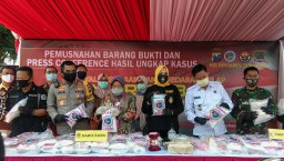 Polrestabes Surabaya Musnahkan 144 Kilogram Sabu-Sabu