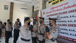 Jabatan Kasatreskrim dan Kasatlantas Polres Gresik Diserahterimakan