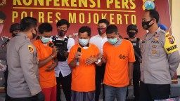 Dor! Tiga Spesialis Pecah Kaca Mobil Nasabah Bank di Mojokerto Diringkus