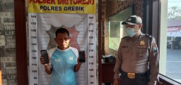 Maling HP di Gudang Driyorejo Dijotos dan Ditangkap Korbannya