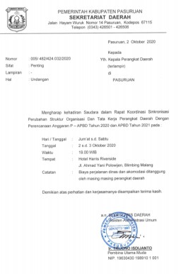 Rapat P-APBD dan APBD 2021 Pemkab Pasuruan Digelar di Hotel, Masyarakat Sebut Buang-buang Anggaran