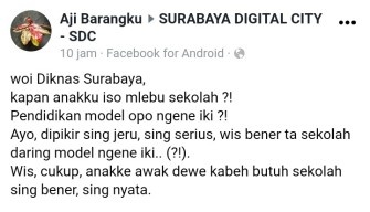 Tak Kunjung Masuk Sekolah, Ortu Siswa di Surabaya Mengumpat di Media Sosial