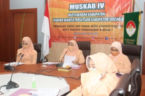 Hindari Tatap Muka, Dharma Wanita Persatuan Sidoarjo Gelar Muskab Virtual