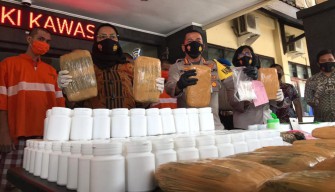 Polresta Malang Bekuk Bakul Ganja Sita 48 Kg Daun Ganja Kering Siap Hisap