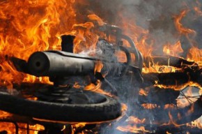 Ditinggal Pergi, Empat Motor Dagangan di Malang Hangus Terbakar