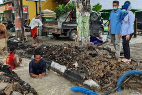 Pipa Tua Pangsud Bocor, Dirut PDAM Pimpin Langsung Turba Perbaikan