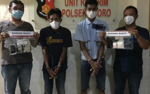 Dua Pengedar Narkoba Wilayah Polsek Ngoro Dibekuk Polisi