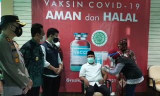 Screening Kurang Fit, Wabup Dandim dan Kapolres Gresik Gagal Ikuti Vaksinasi Perdana