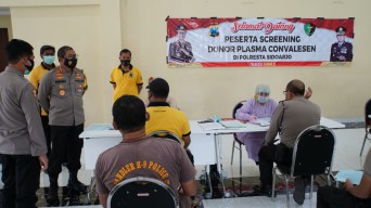 57 Polisi di Sidoarjo Bantu Kesembuhan Pasien Covid-19 Lewat Donor Plasma