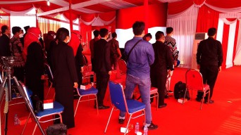 Begini Pemandangan Gedung Grahadi Giliran Gelar Pelantikan 17 Bupati dan Wali Kota