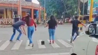 Joget Liar  di Tengah Jalan, Empat Remaja Pasuruan Ini Diciduk Polisi