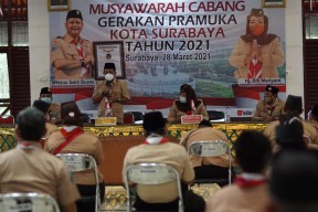 Aklamasi! Armuji Jadi Ketua Kwarcab Pramuka Surabaya