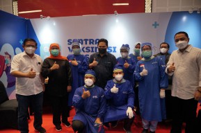 SVB BUMN Jatim Dioperasikan, Petrokimia Gresik dan Satgas Covid-19 BUMN Jawa Timur Kerahkan Ratusan Relawan