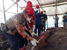 Bupati Tulungagung Pimpin Pelepasan Pertama Batu Candi Mirigambar