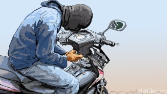 Dikepung Warga Lolos, Pencuri Motor Ini Gagal Hindari Polisi