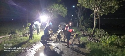 Warga Gredek Duduksampeyan All Out Bantu Perbaiki Jalan