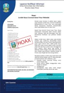 Beredar Pesan WA Berantai Ledakan Covid-19, Gubernur Jatim Pastikan Hoax
