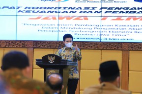 Buka Rakorwasin Keuangan dan Pembangunan Jatim, Wagub Emil Minta Bangun Kekuatan Pengawasan Internal di Daerah