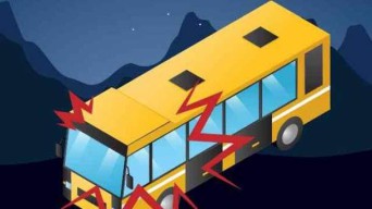 Bus Mira Terguling di Ngawi, Beruntung 10 Penumpang Selamat