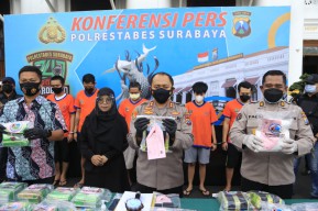20,5 Kg Sabu Siap Edar Berhasil Diamankan Satresnarkoba Polrestabes Surabaya