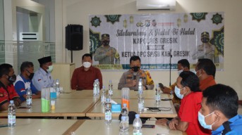 Kapolres Gresik Ajak Pentolan Serikat Buruh Halal bi Halal, Ini Tujuannya