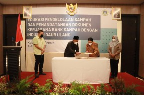 Bank Sampah Gresik Jadi Percontohan, Sejumlah Pihak Berikan Dukungan