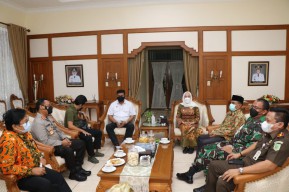 Koordinasi Penanggulangan Covid-19, Kepala BIN Daerah (Kabinda) Jatim Kunjungi Bojonegoro