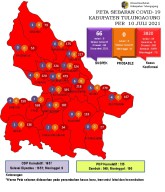 Seluruh Kecamatan di Tulungagung Zona Merah Covid-19