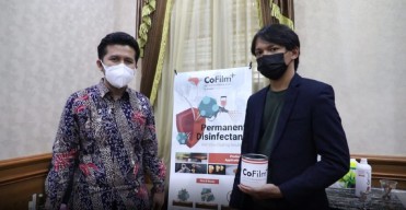 Pengembangan CoFilm Desinfektan Karya ITS Didukung Pemprov Jatim