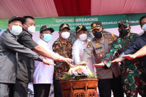 Groundbreaking RSUD Sidoarjo Barat, Gus Muhdlor Targetkan Selesai Akhir 2021