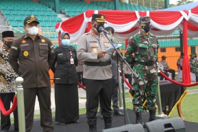 PPKM Darurat Dimulai, Pemkab Bojonegoro Laksanakan Apel Gelar Pasukan Gabungan