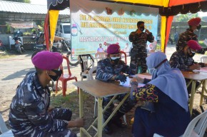 TNI dan Pemkab Sidoarjo Sinergi Gelar Vaksinasi Bagi Warga Pepe