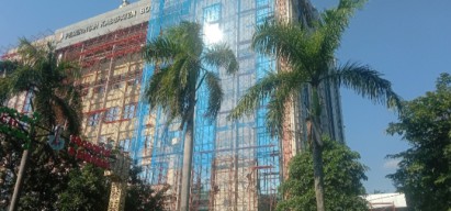 Perbaikan Dinding Gedung Pemkab Bojonegoro Digelontor Rp 6,6 M, Bahan Bakunya Impor dari Luar Negeri