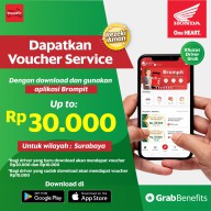 MPM Honda Jatim Sediakan 1.000 Voucher Service Bagi Mitra Grab Pengguna Motor Honda