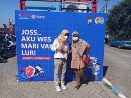 Gebyar Vaksinasi Massal Dosis 2, Satlantas Surabaya Gandeng Yamaha Jatim