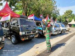 Komunitas L300 Rayakan HUT RI Ke-76 Kelilingi Pulau Bawean