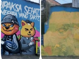 "Kepanasan", Mural di Sudut Kota Bangil Dihapus Pemkab