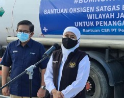 Kasatgas BUMN Dwi Satriyo Kembali Salurkan Bantuan Oksigen ke Pemprov Jatim