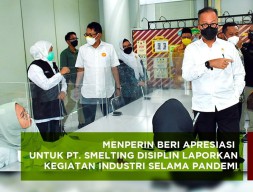 Kiat PT Smelting Cegah Klaster Kantor, Pasang Pembatas Kaca Antar Meja Kerja Karyawan