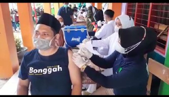 Dalam Rangka Bhakti Bhayangkara Untuk Negeri, Polres Nganjuk Gelar Vaksin Merdeka