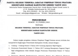 Seleksi Terbuka Sekda Gresik Berpotensi Hanya Diikuti Dua Kandidat, Ini Syarat Lengkapnya