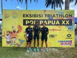 Atlet Triathlon Probolinggo Sumbangkan Dua Emas Untuk Jatim dalam Ekshibisi PON Papua XX