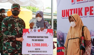 374 Pedagang Kecil dan Penjaga Warung di Gresik Dapat Bantuan 1, 2 Juta