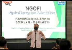 Wali Kota Eri Ngopi Bareng Forkopimda Tampung Aspirasi Buruh